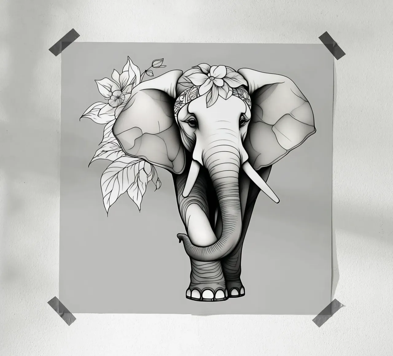 Elephant_Style_B_1 poster by Tierisch bunt by LK
