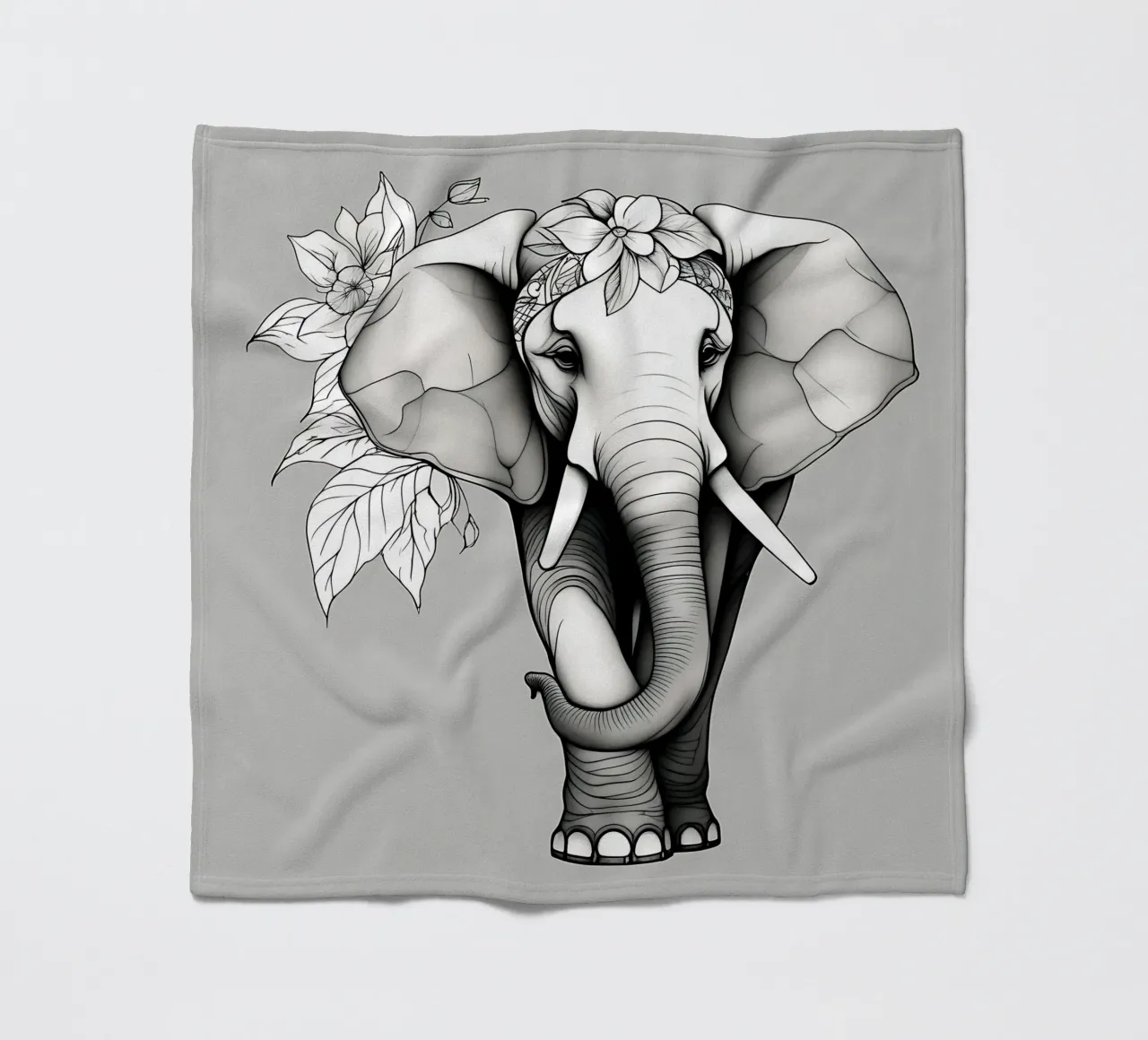 Elefante_Stile_B_1 coperta in pile da Tierisch bunt by LK