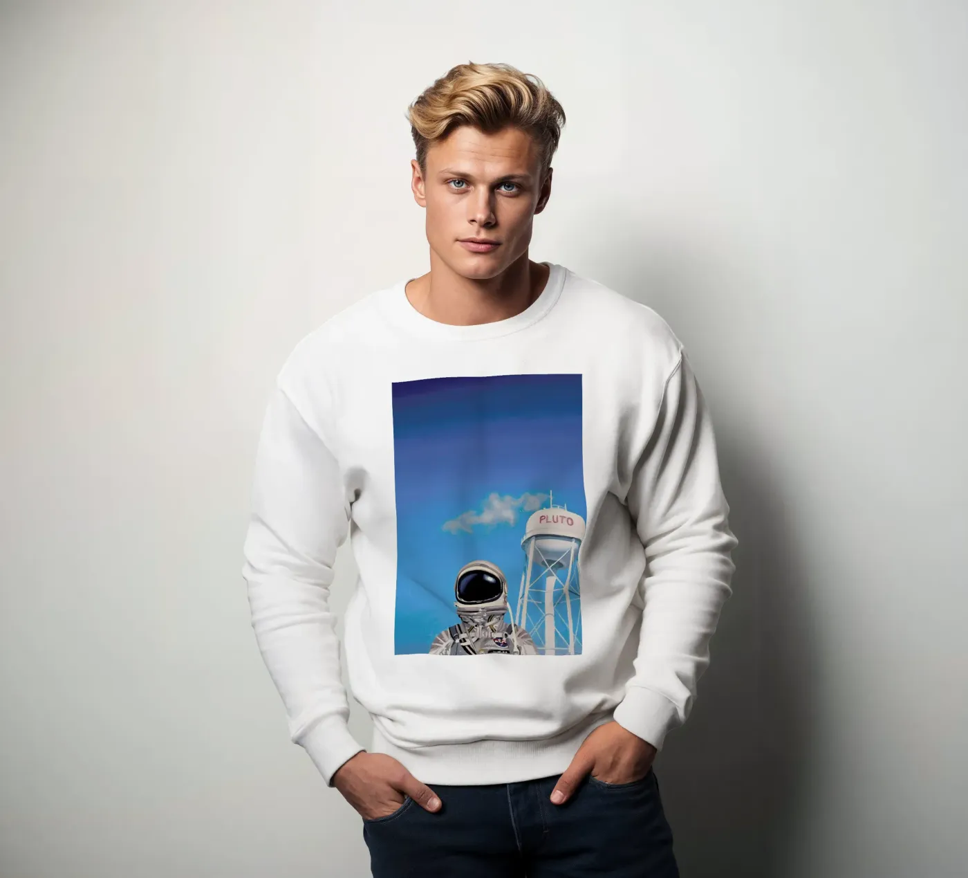 Pluto sweatshirt by Scott Listfield