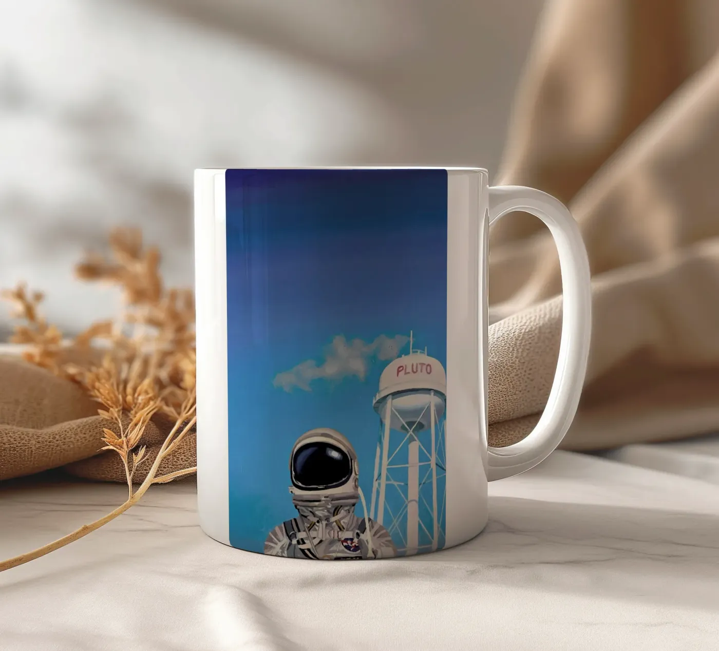 Pluto ceramic mug by Scott Listfield
