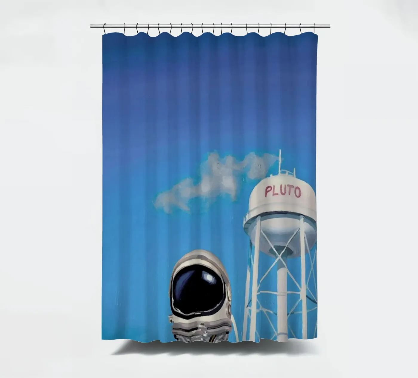 Pluto Duschvorhang von Scott Listfield