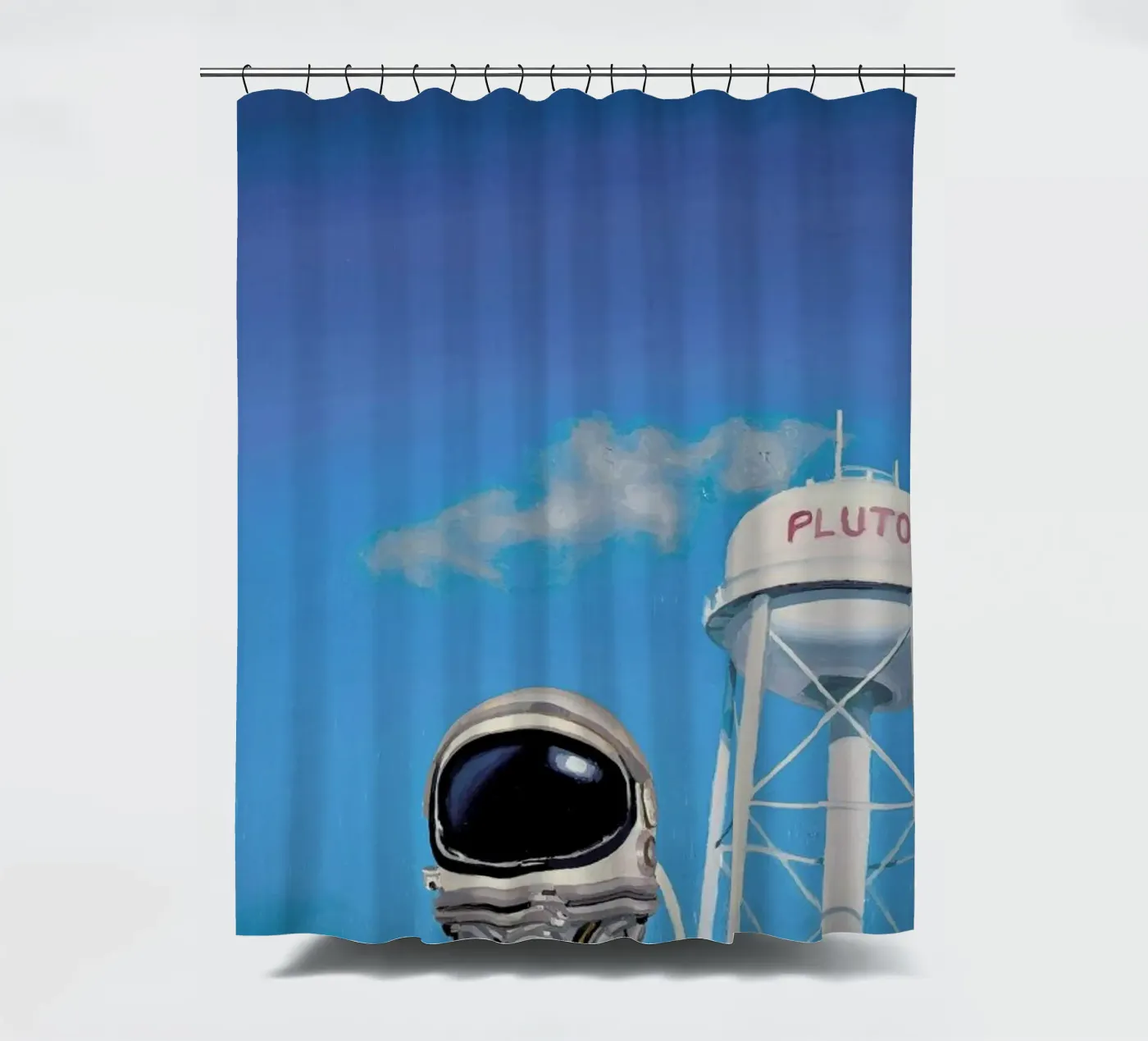 Pluto Duschvorhang von Scott Listfield