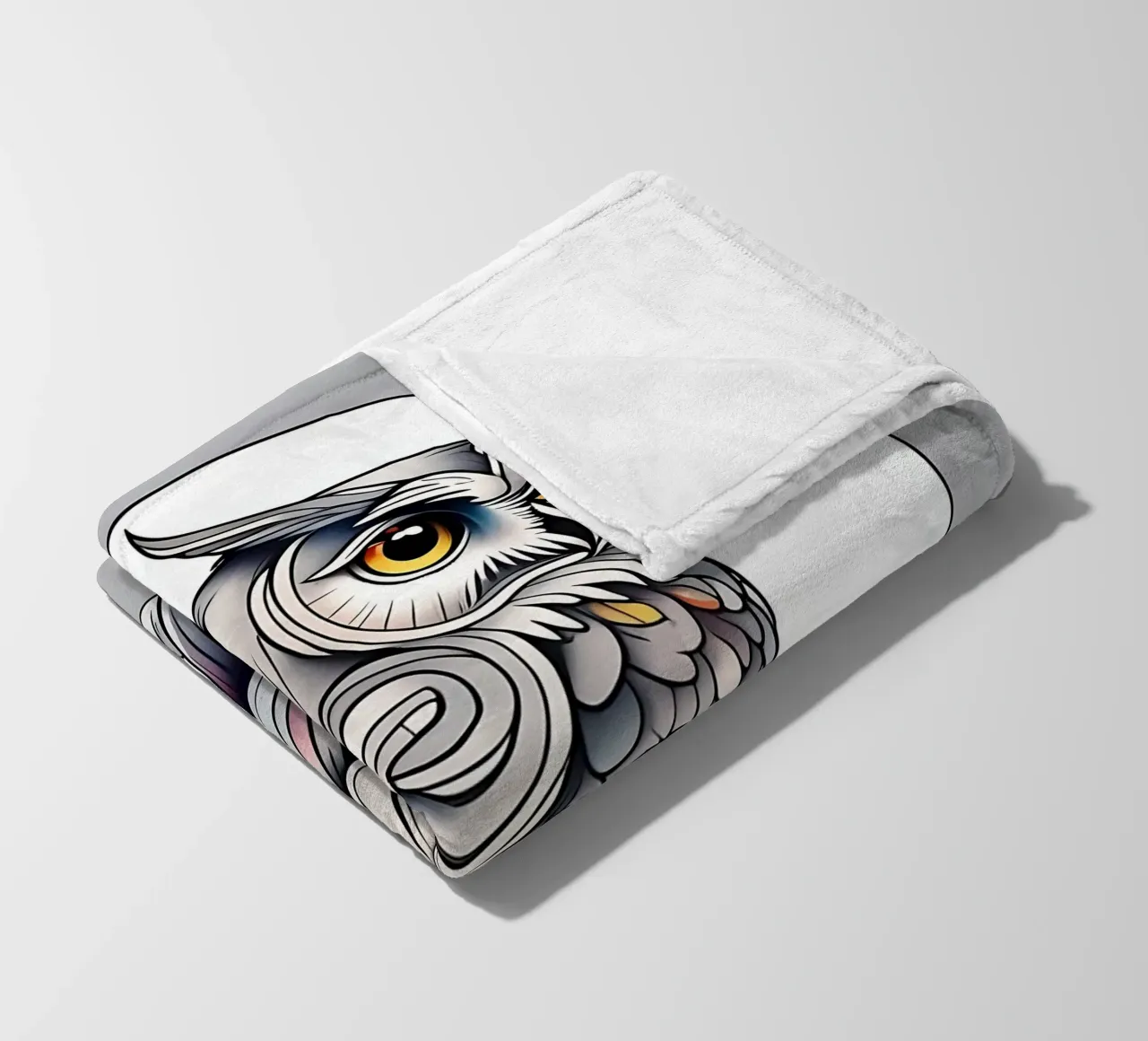 Gufo_stile_B_1 coperta in pile da Tierisch bunt by LK