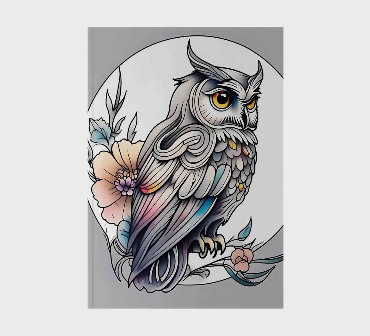 Owl_style_B_1 notebook by Tierisch bunt by LK