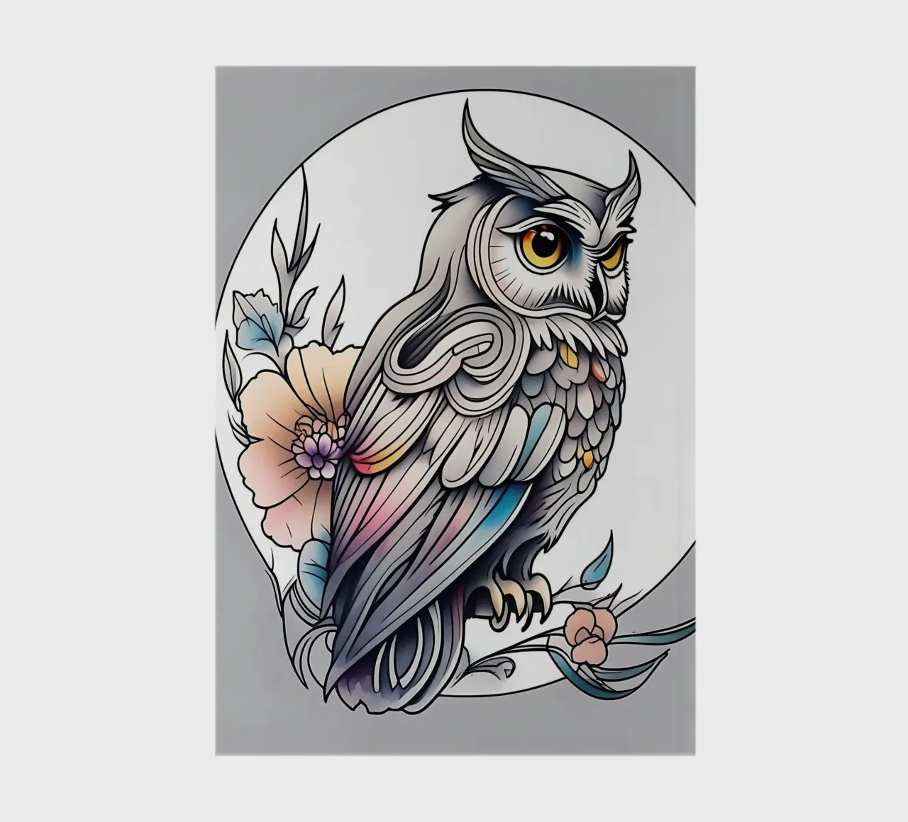 Owl_style_B_1 notebook by Tierisch bunt by LK