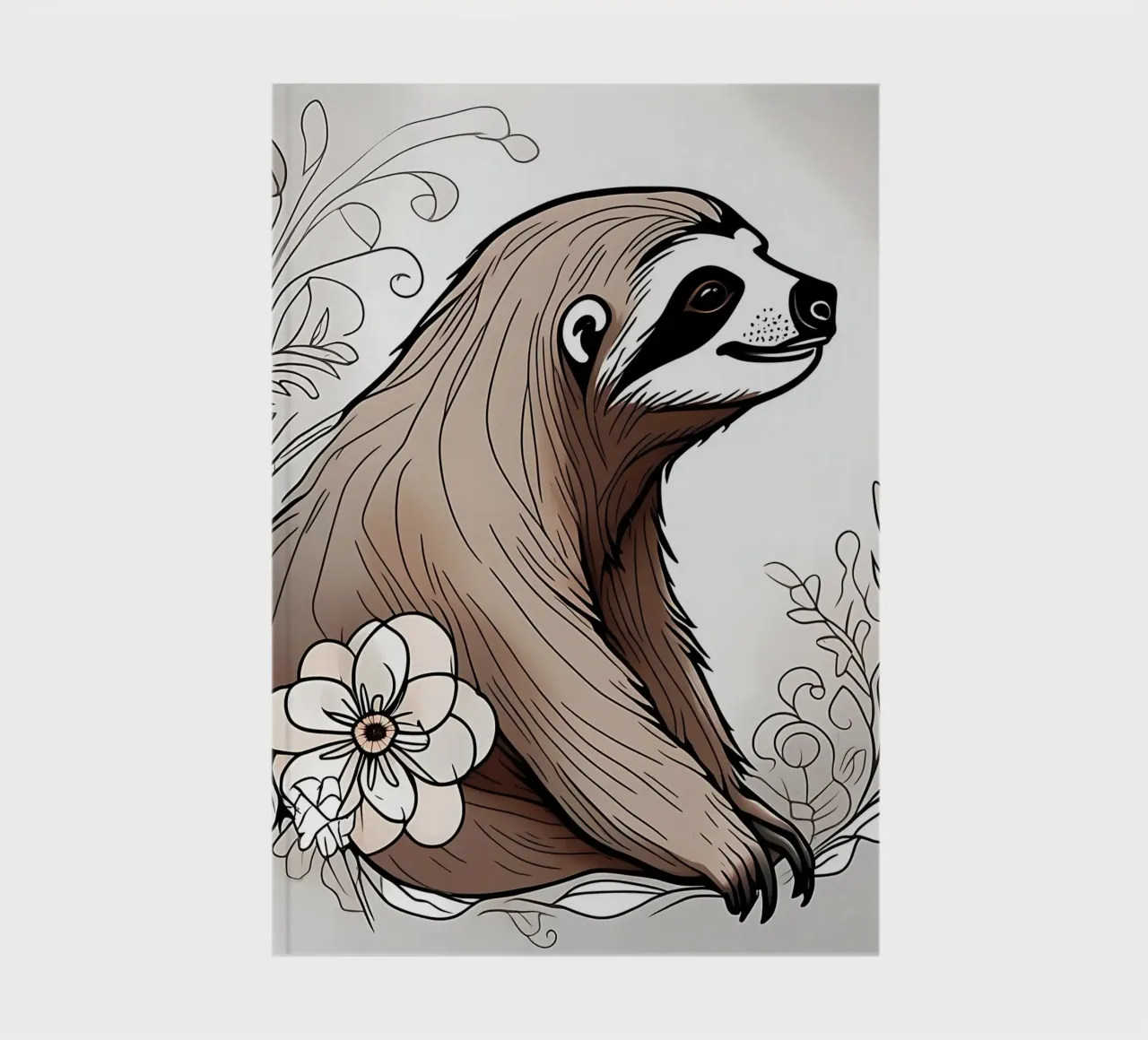 Sloth_Style_B_1 notebook by Tierisch bunt by LK