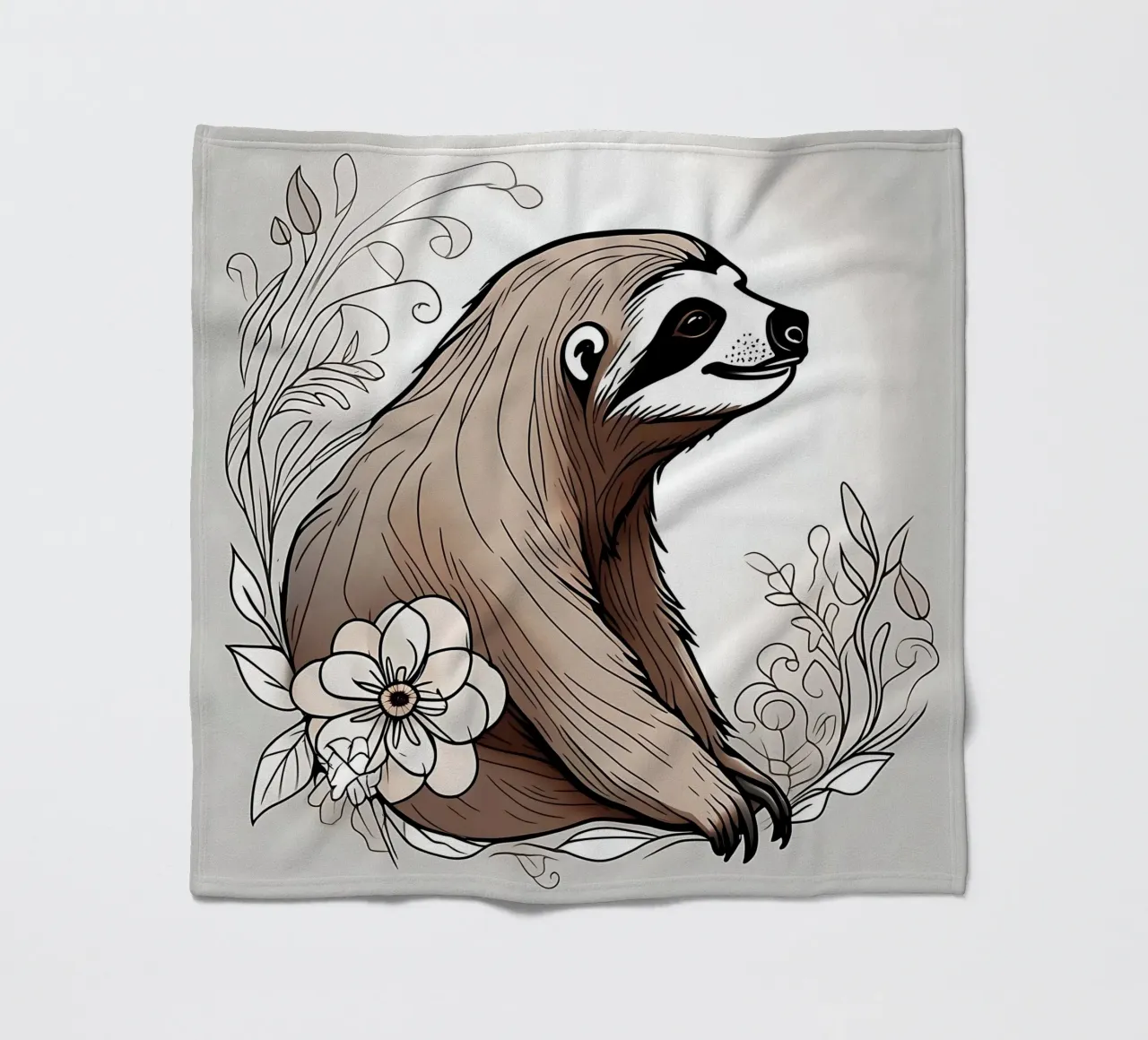 Bradipo_Stile_B_1 coperta in pile da Tierisch bunt by LK