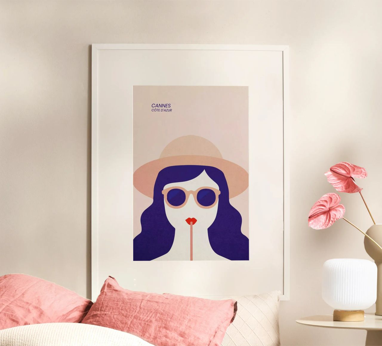 Cannes Poster von The Cartography Collection