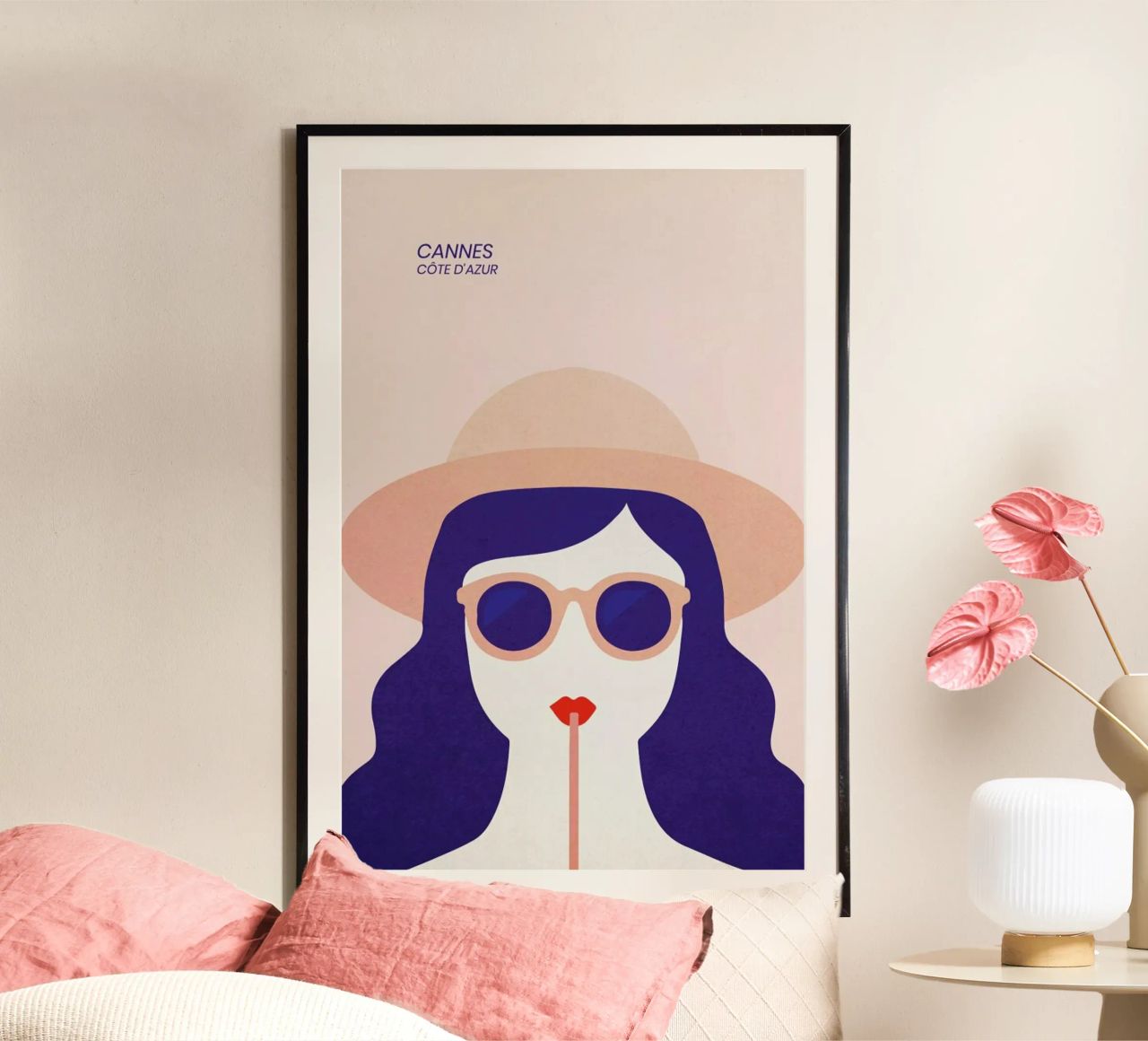 Cannes Poster von The Cartography Collection