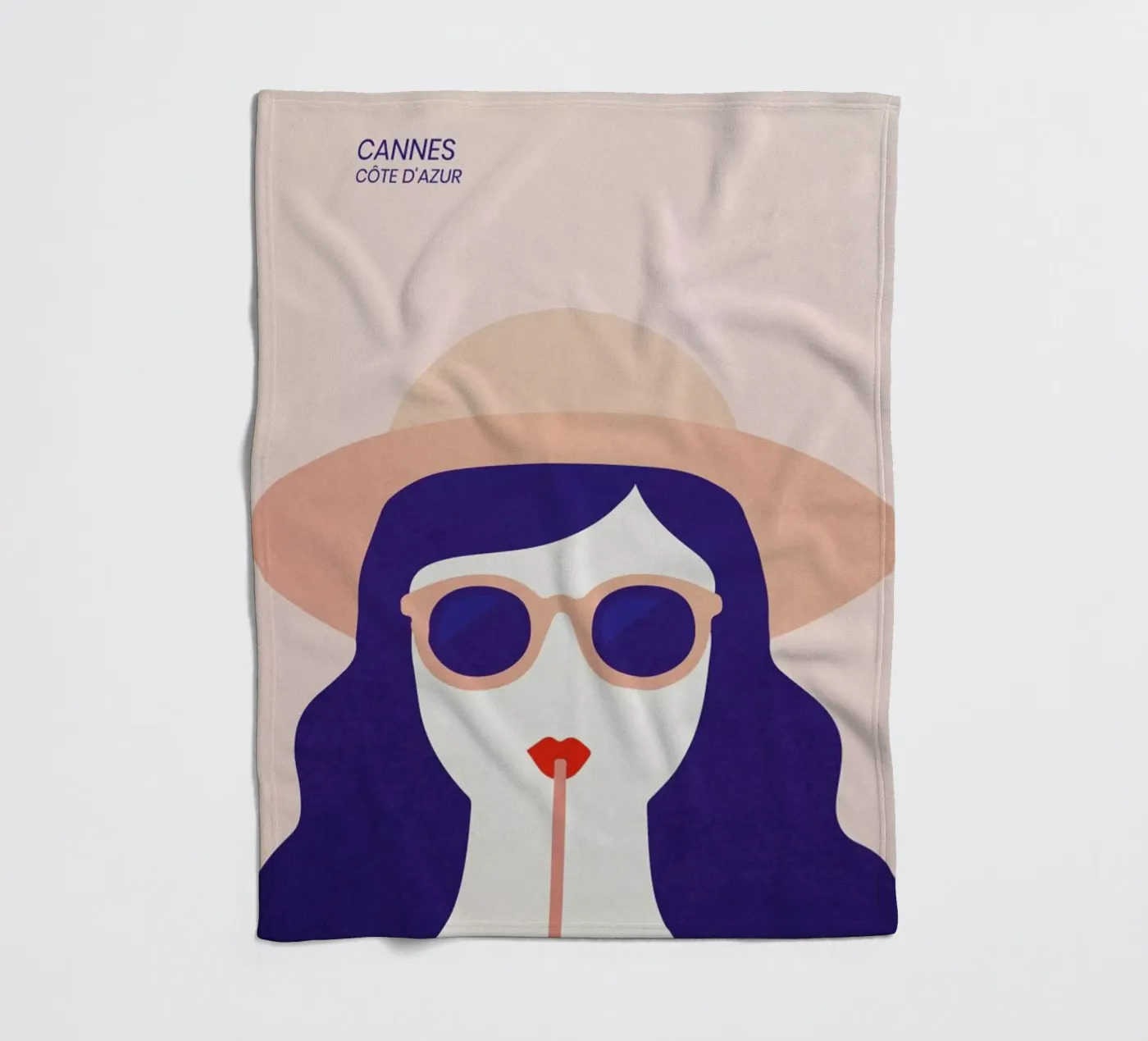 Cannes Fleecedecke von The Cartography Collection