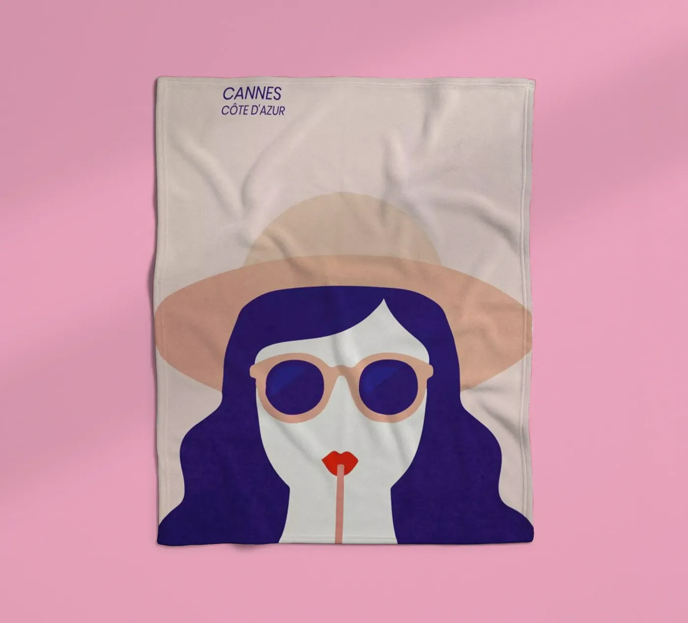 Cannes Fleecedecke von The Cartography Collection