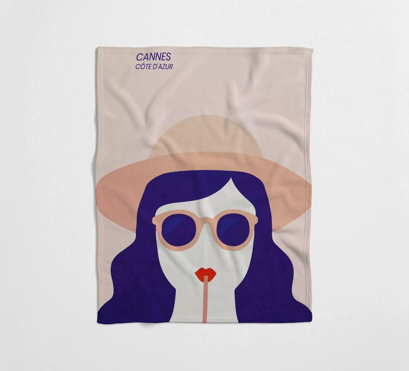 Cannes Fleecedecke von The Cartography Collection