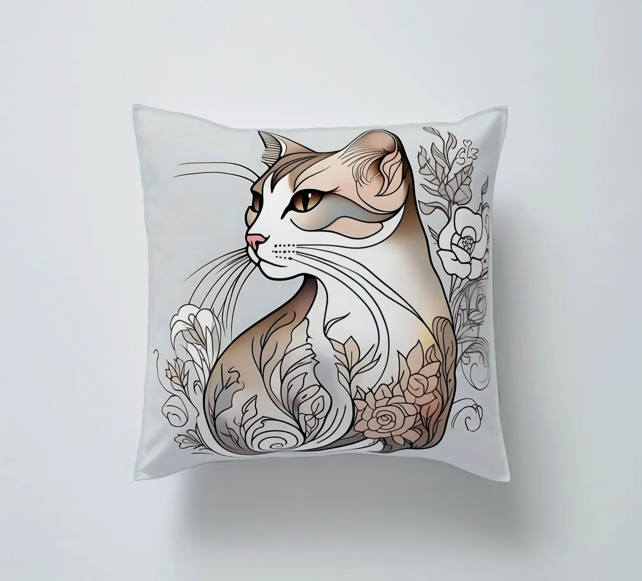 Stile_gatto_B_1 cuscino da Tierisch bunt by LK