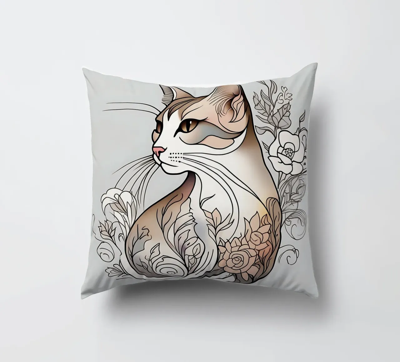 Stile_gatto_B_1 cuscino da Tierisch bunt by LK