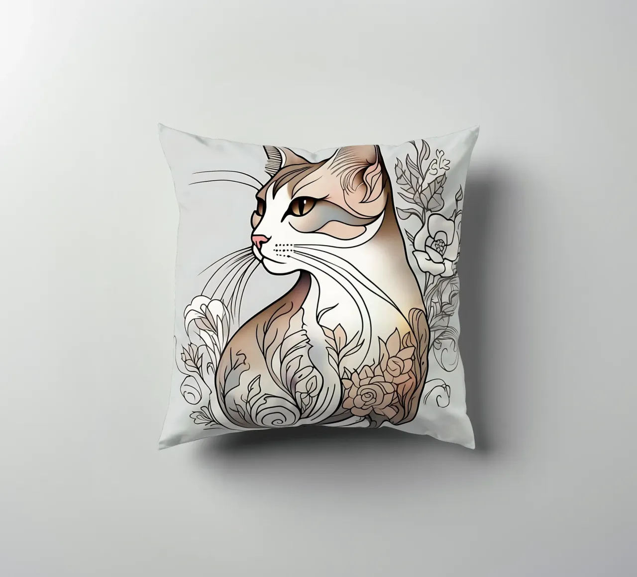 Stile_gatto_B_1 cuscino da Tierisch bunt by LK