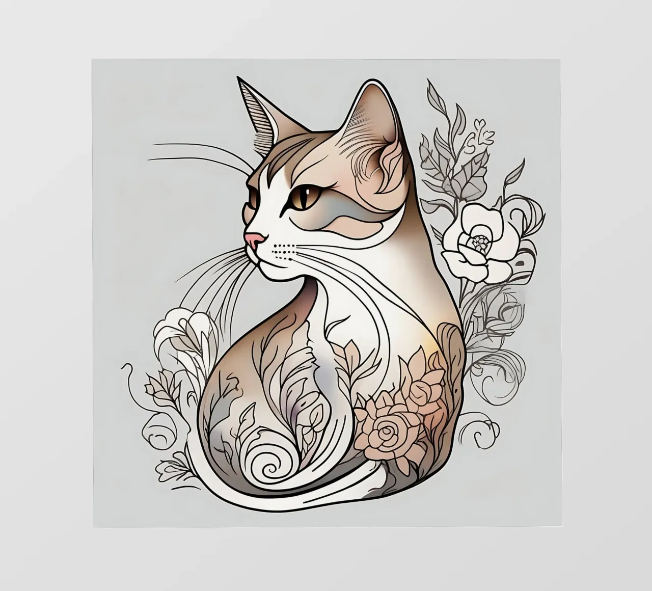 Stile_gatto_B_1 telo in pvc da Tierisch bunt by LK