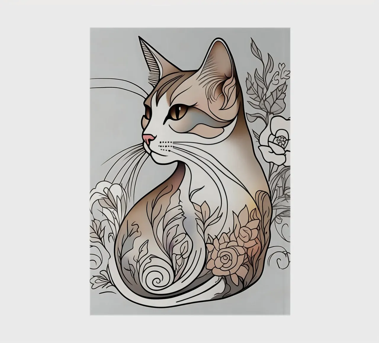 Cat_Style_B_1 notebook by Tierisch bunt by LK