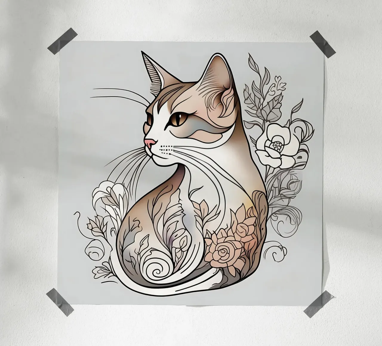Stile_gatto_B_1 poster da Tierisch bunt by LK