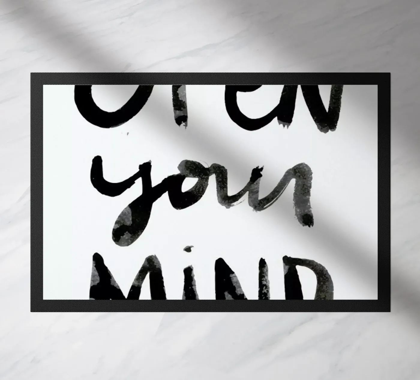 Open Your Mind doormat by Dead Language