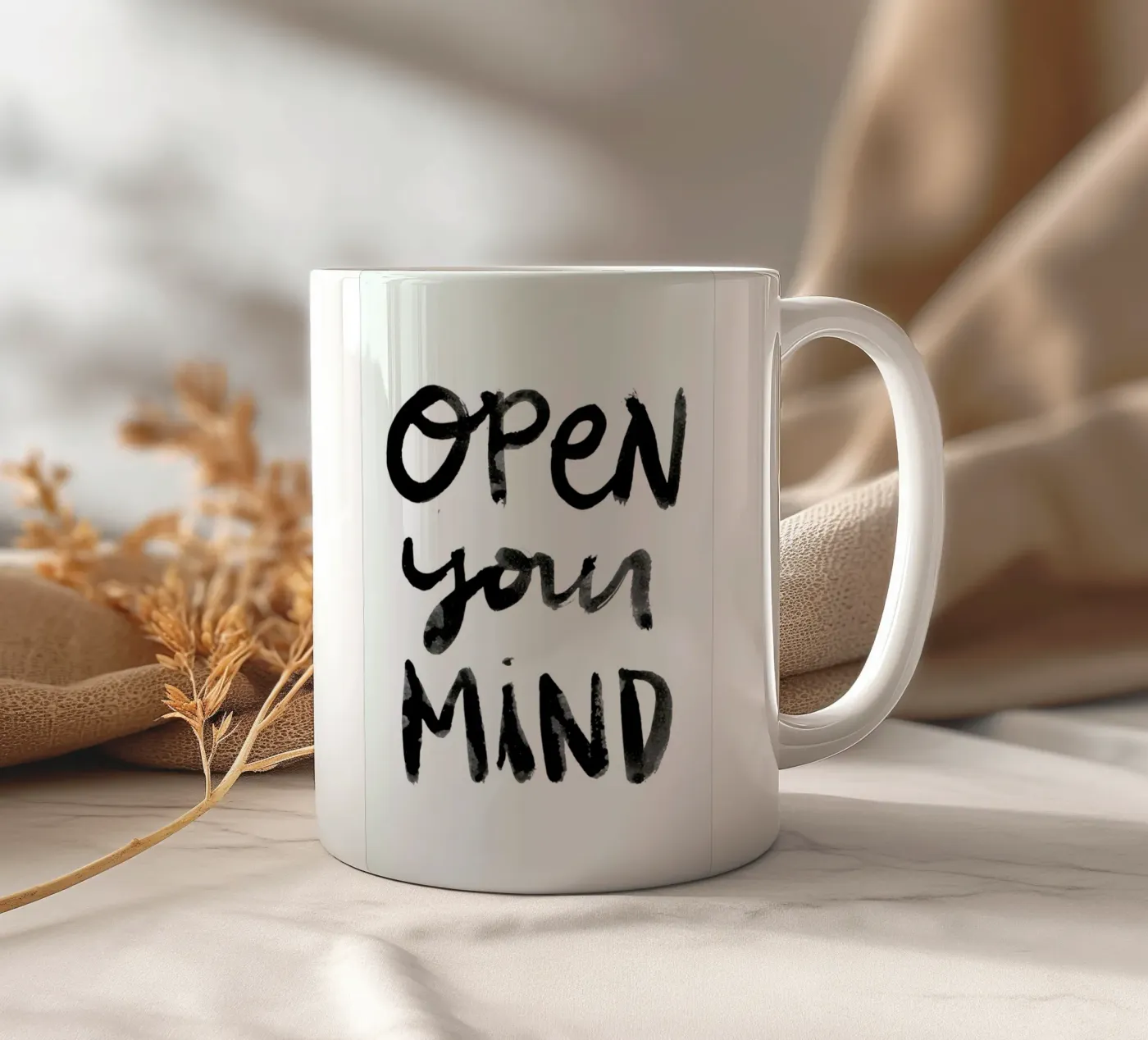 Open Your Mind ceramic mug by Dead Language