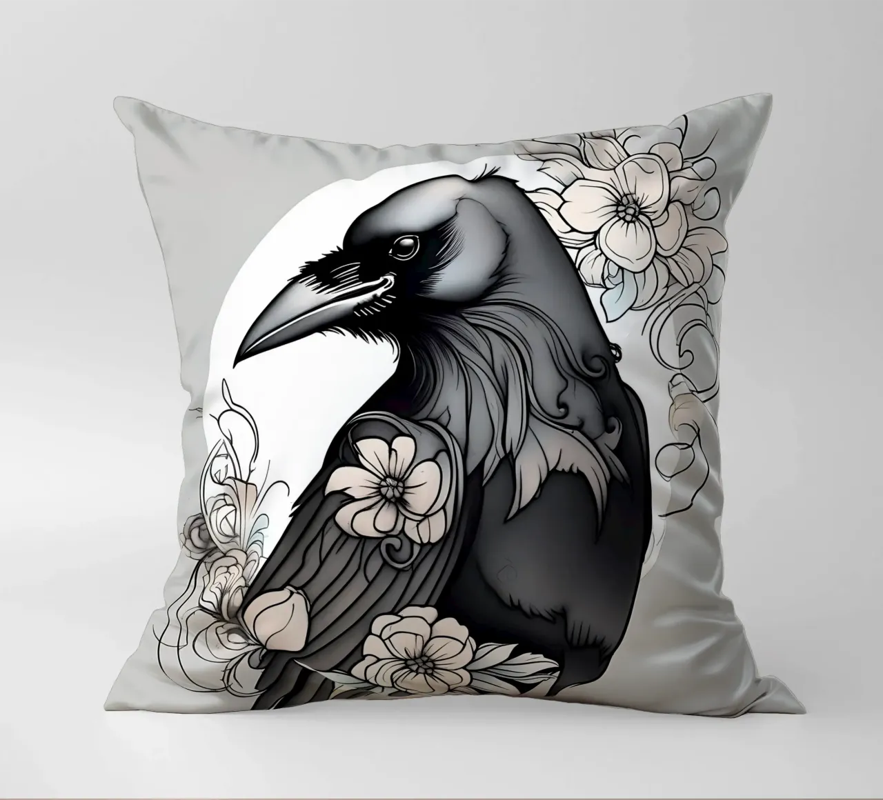 Corvo_Stile_B_1 cuscino da Tierisch bunt by LK