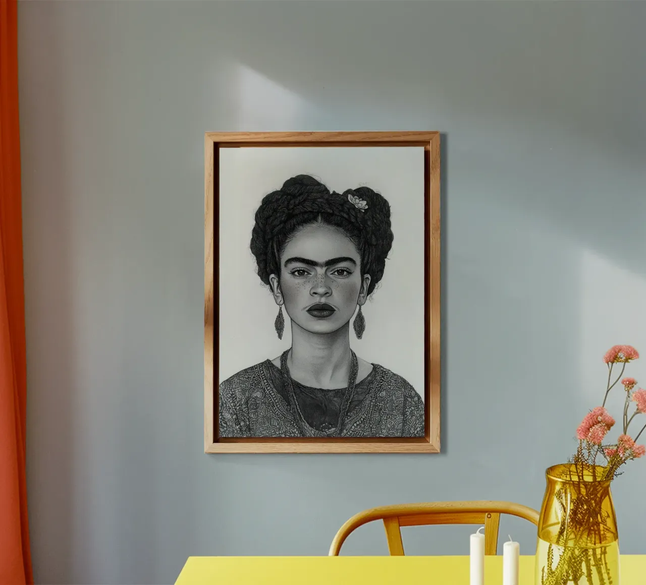 Frida Kahlo - Il cammino della fiducia alluminio dibond da Fantasias Florales