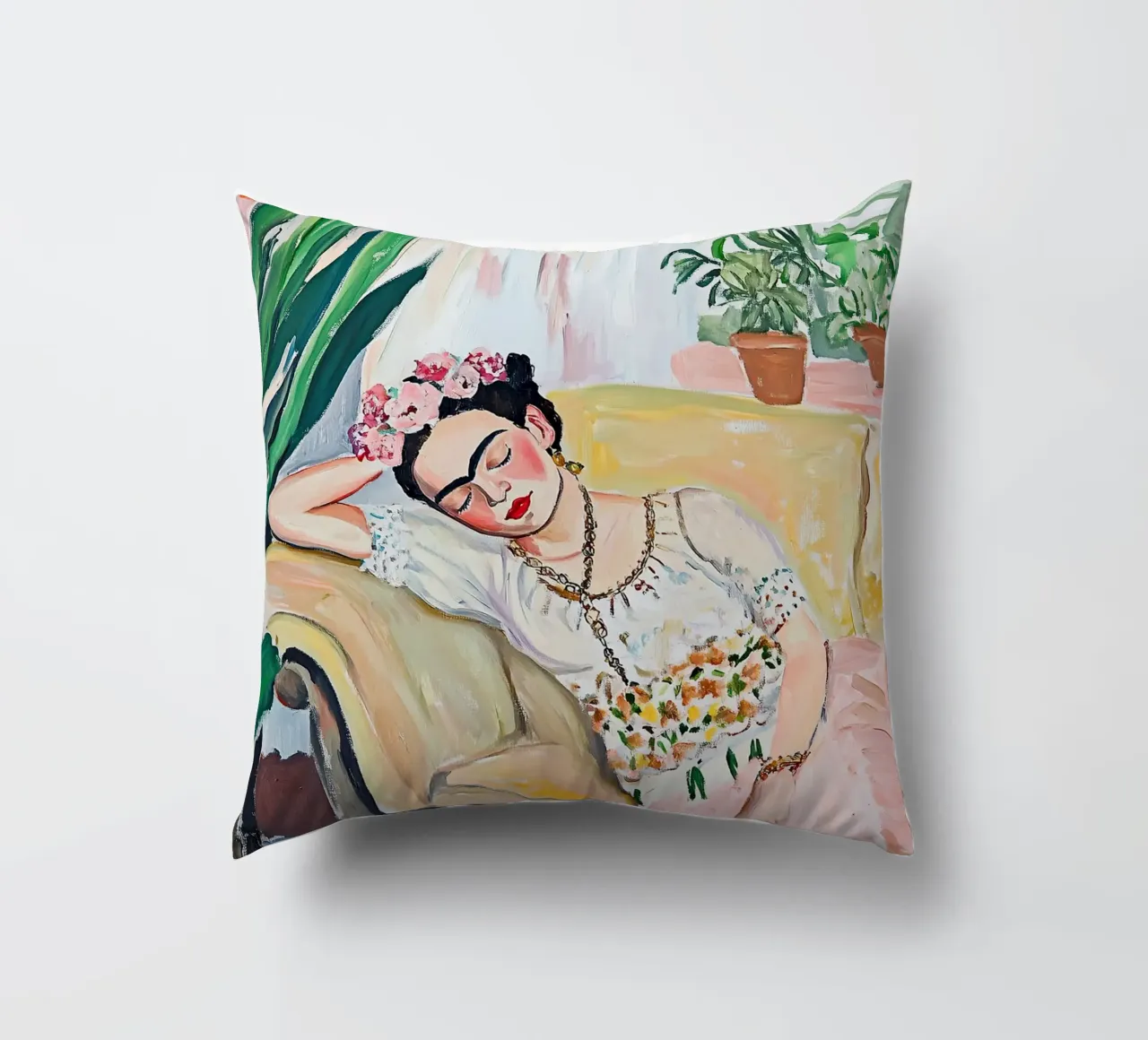 Frida Kahlo - Sogno di libertà cuscino da Fantasias Florales