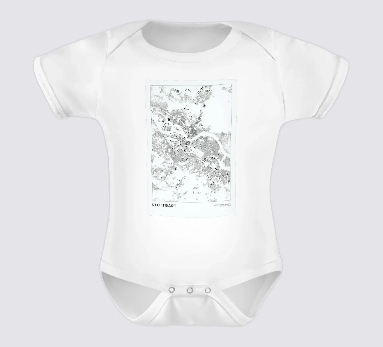 Stuttgart body neonato maniche corte da The Cartography Collection