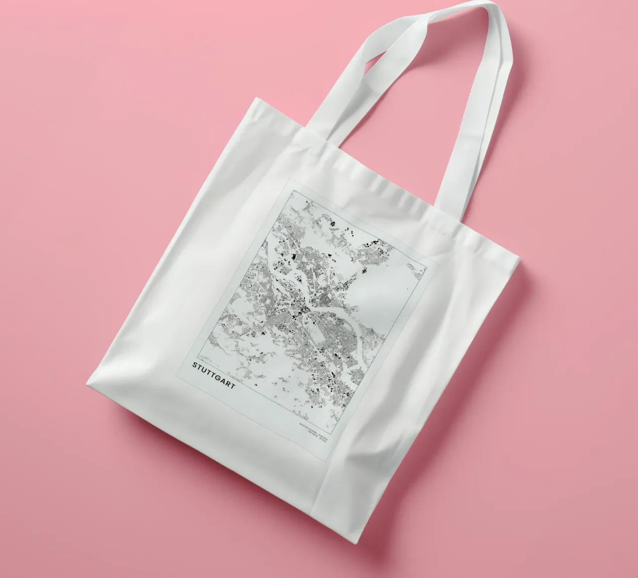 Stuttgart borsa in juta da The Cartography Collection