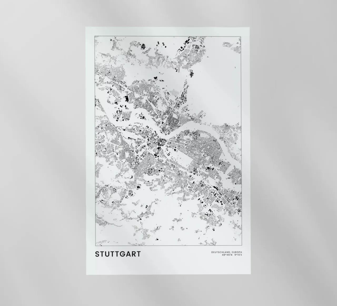 Stuttgart pellicola backlit da The Cartography Collection