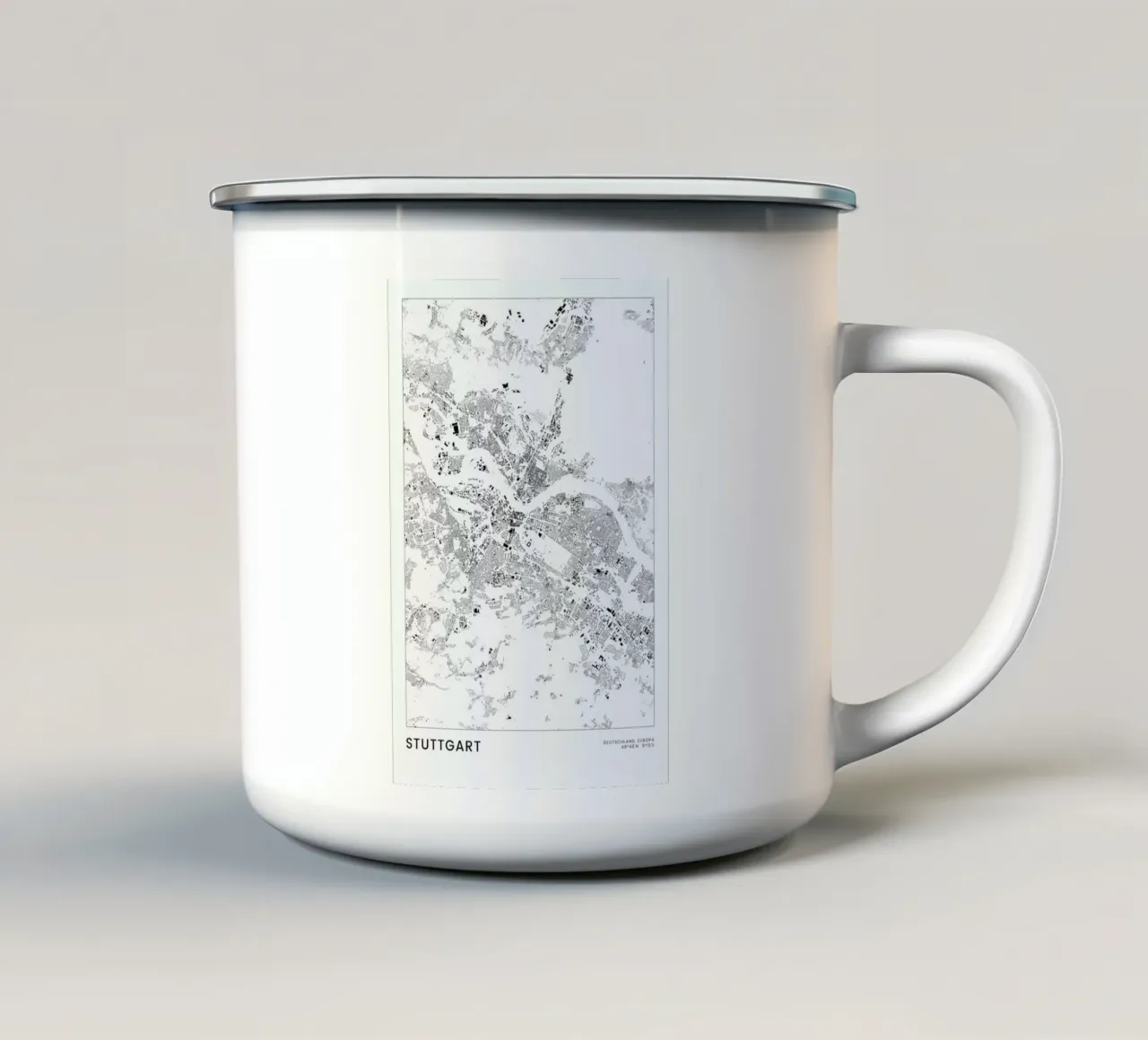 Stuttgart tazza in smalto da The Cartography Collection
