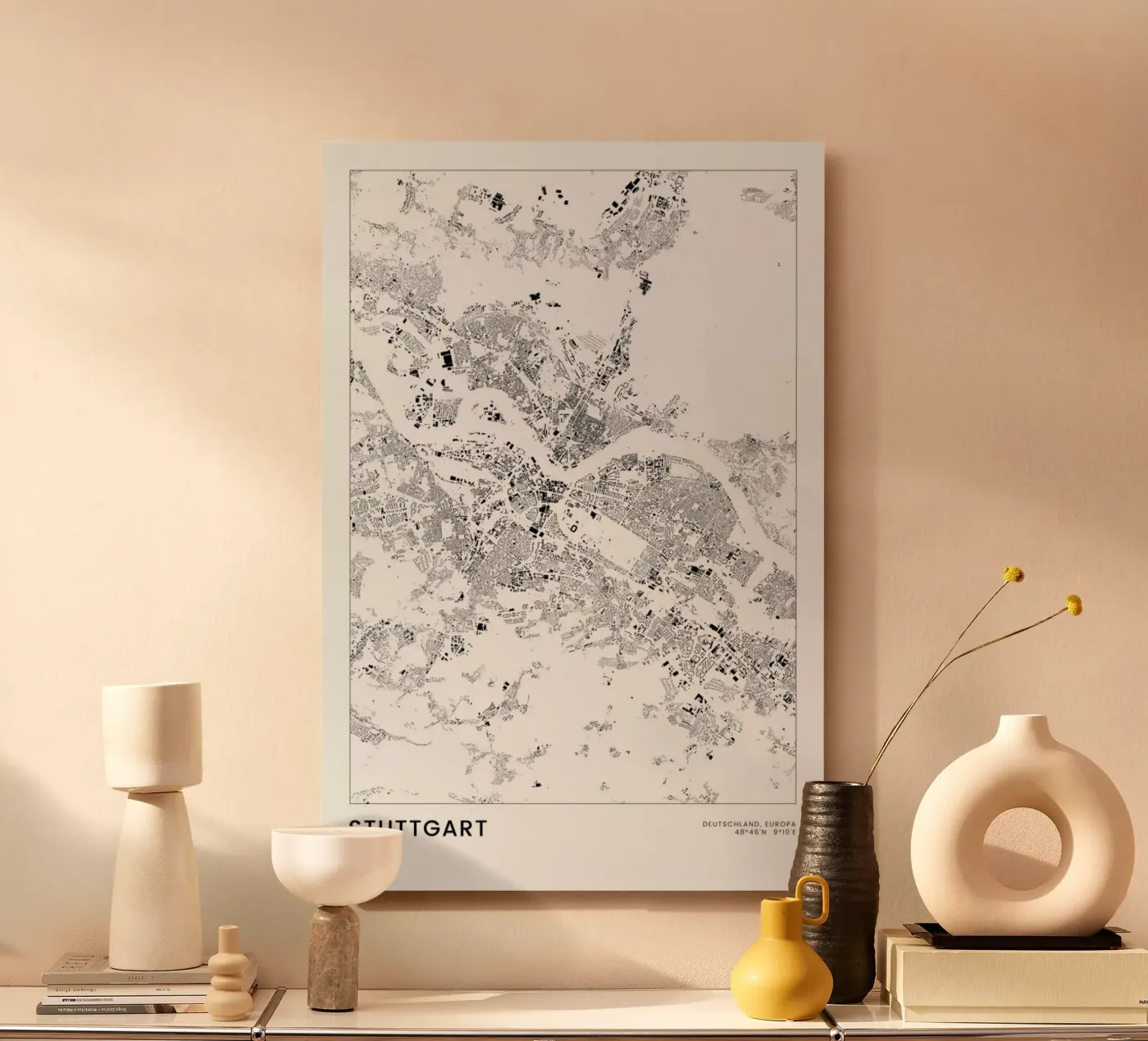 Stuttgart alluminio dibond da The Cartography Collection