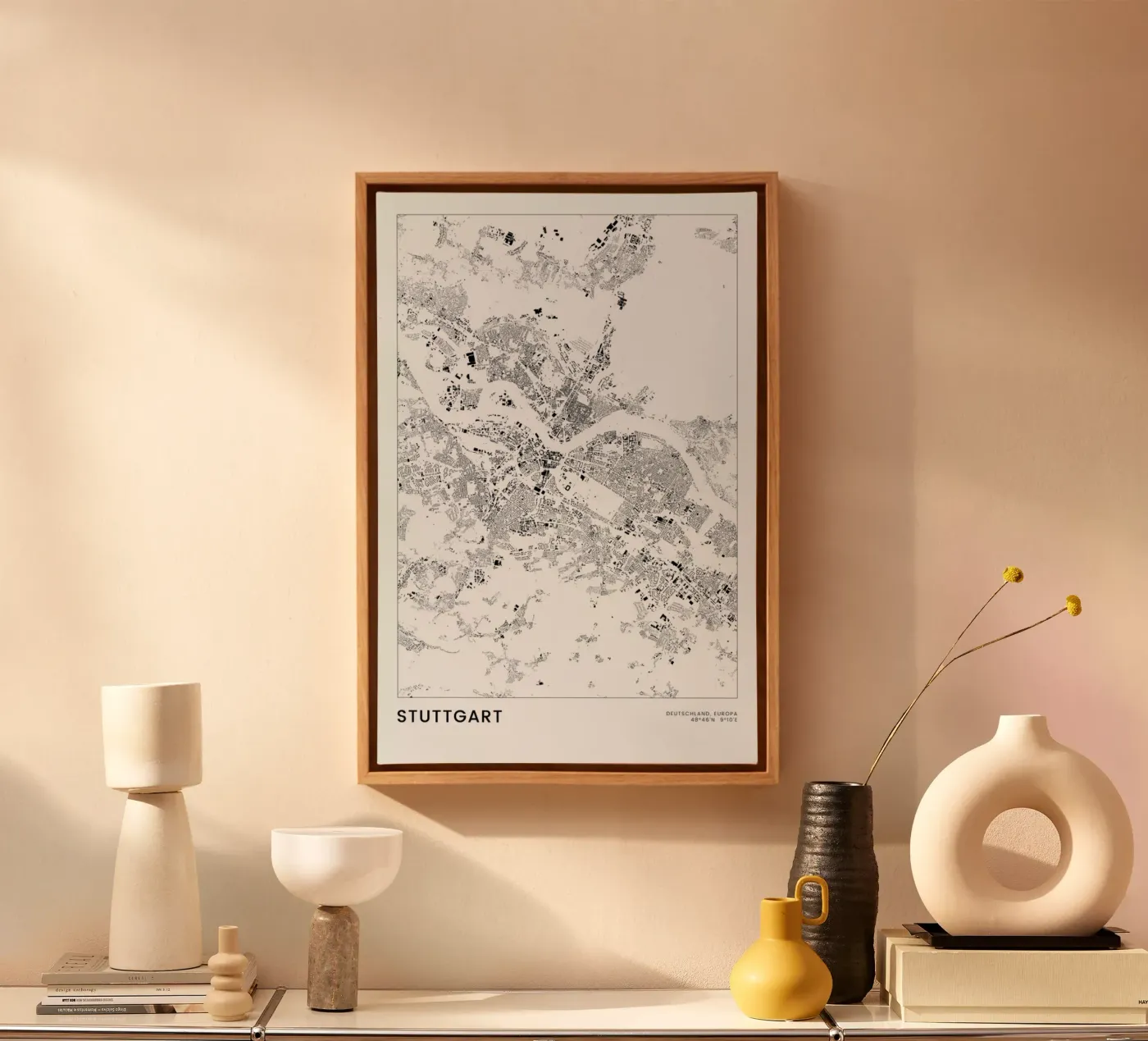 Stuttgart canvas by The Cartography Collection