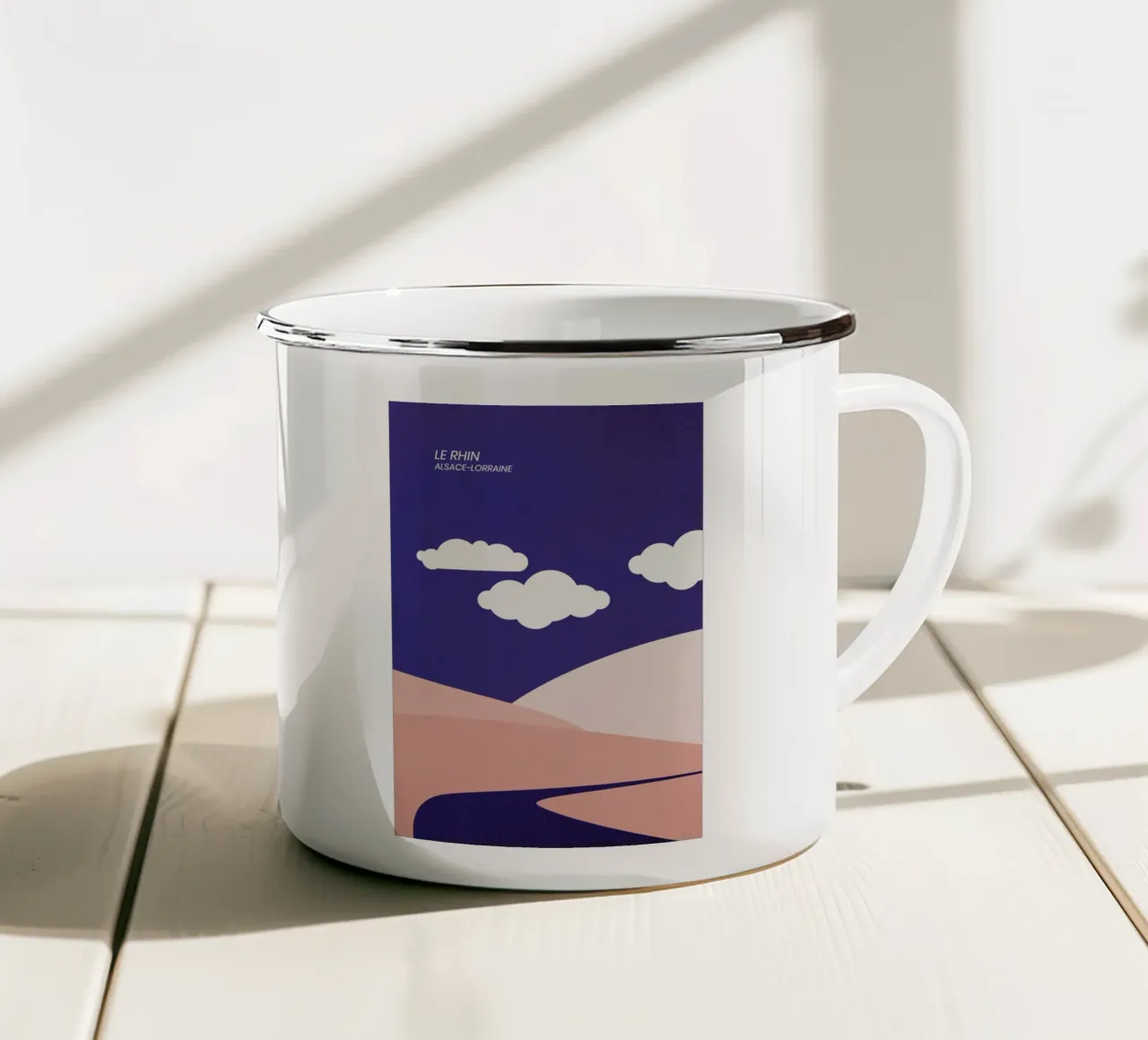 Le Rhin tazza in smalto da The Cartography Collection
