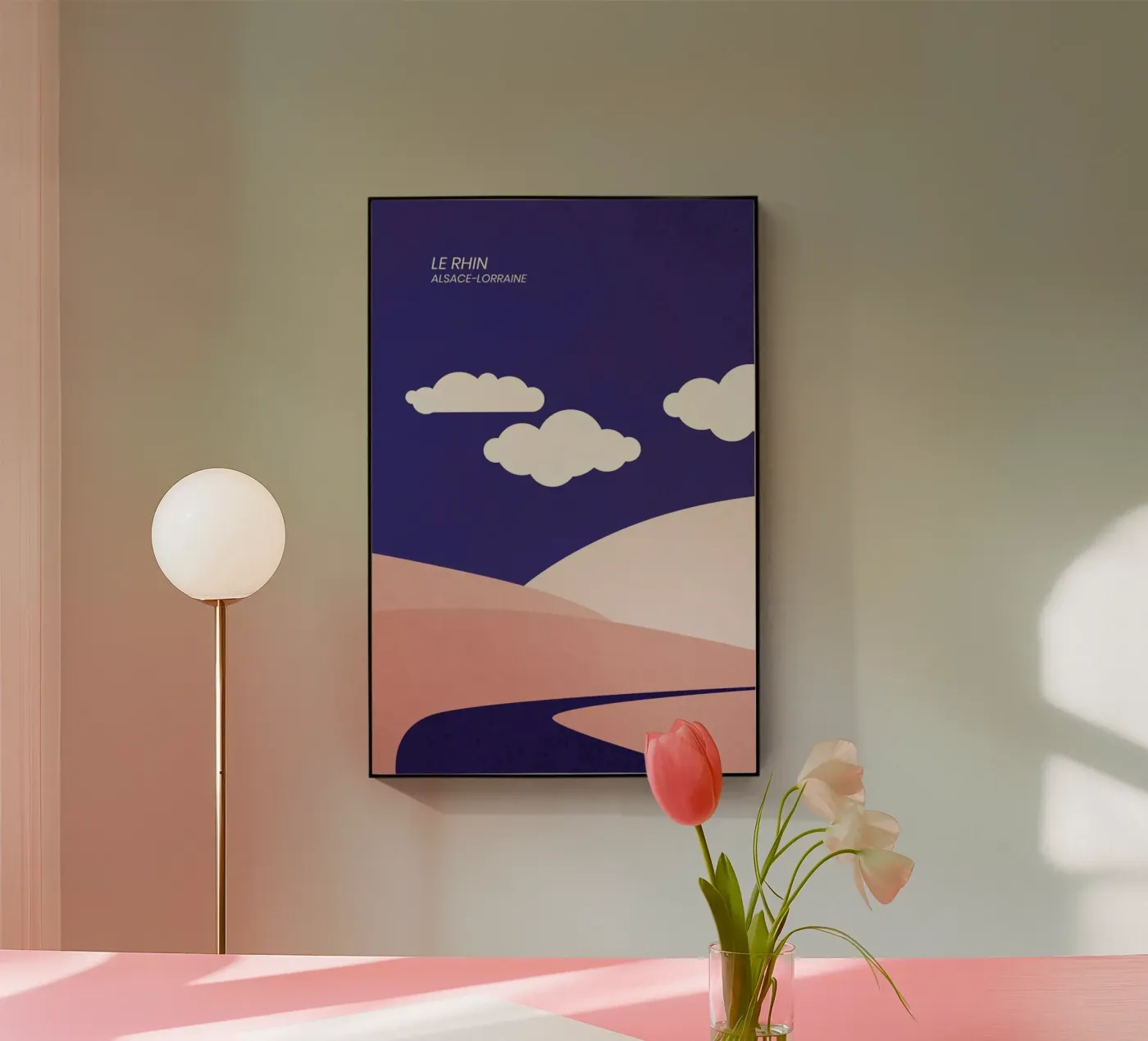 Le Rhin plexiglass da The Cartography Collection