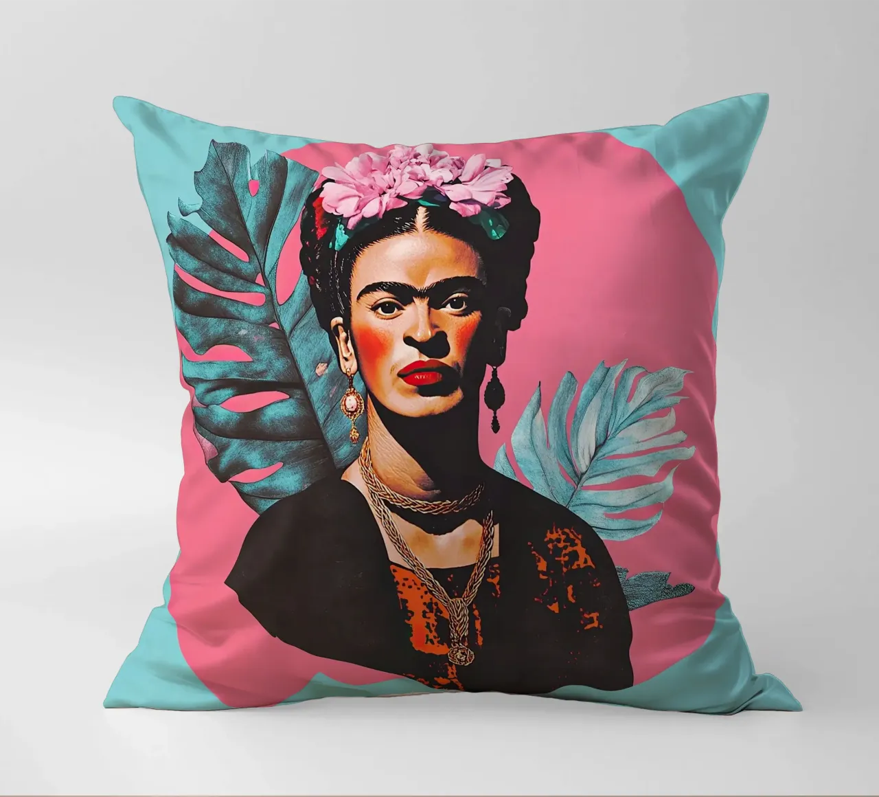 Frida Kahlo - Collegata in pace cuscino da Fantasias Florales