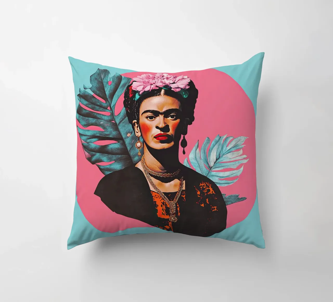 Frida Kahlo - Collegata in pace cuscino da Fantasias Florales