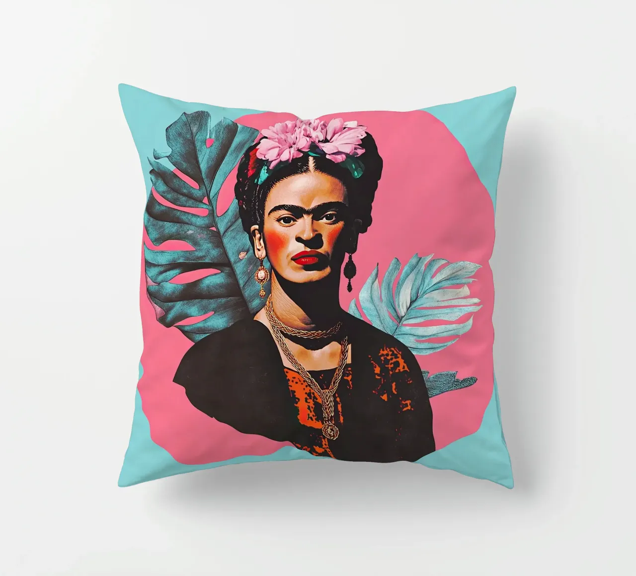 Frida Kahlo - Collegata in pace cuscino da Fantasias Florales