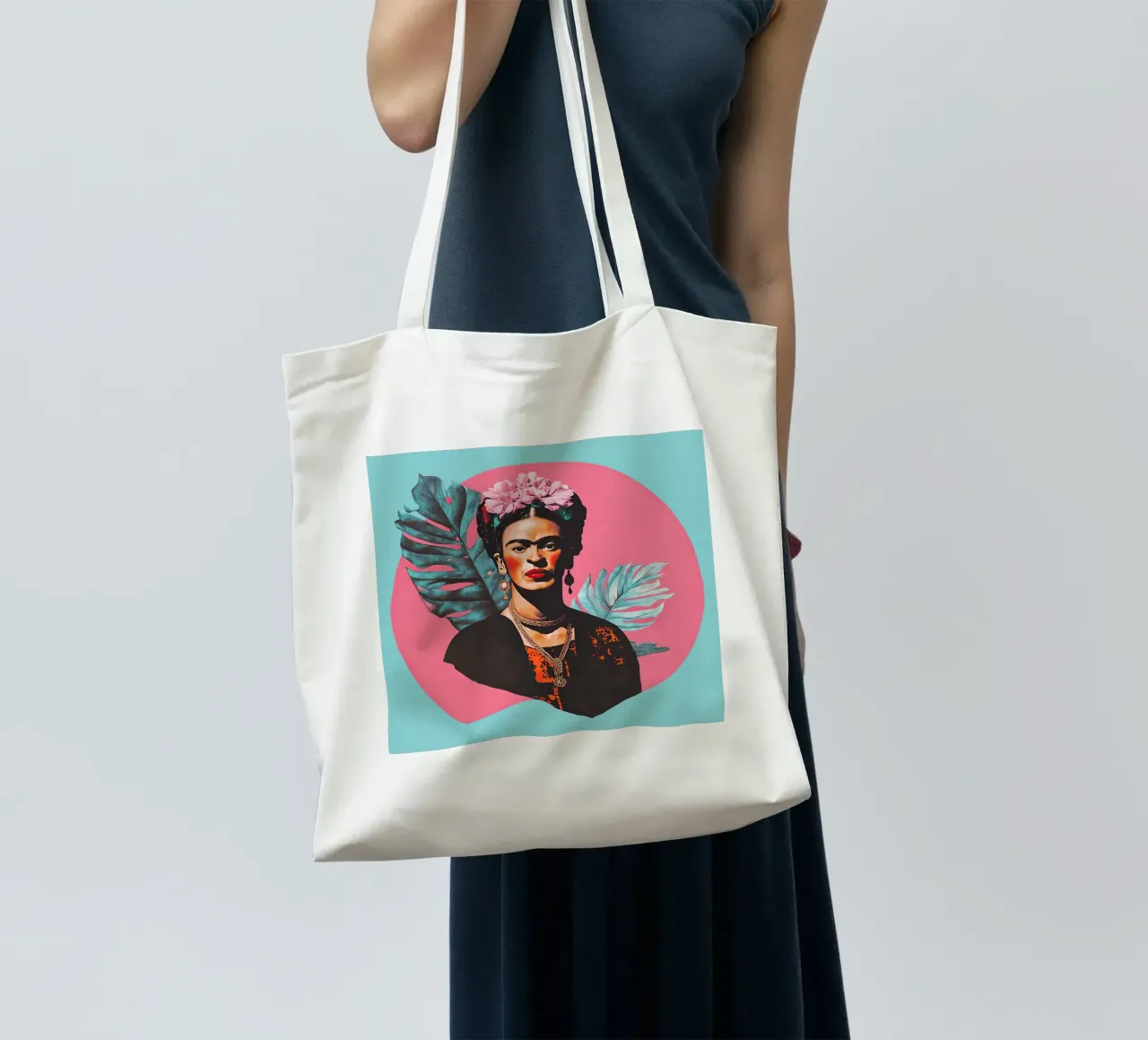 Frida Kahlo - Collegata in pace borsa in juta da Fantasias Florales