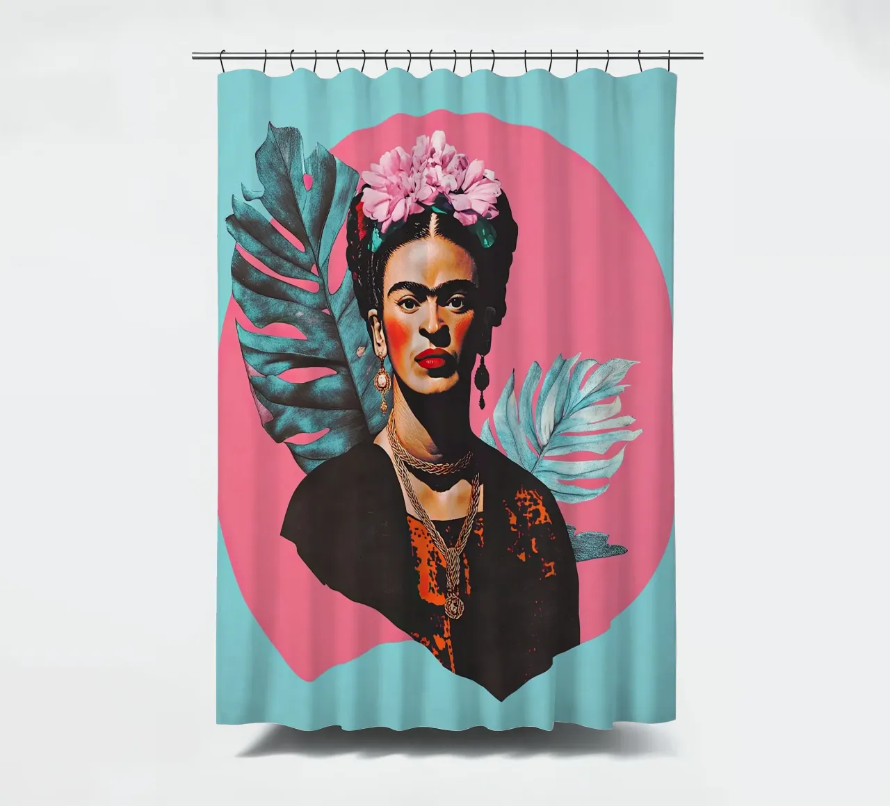 Frida Kahlo - Collegata in pace tenda da doccia da Fantasias Florales