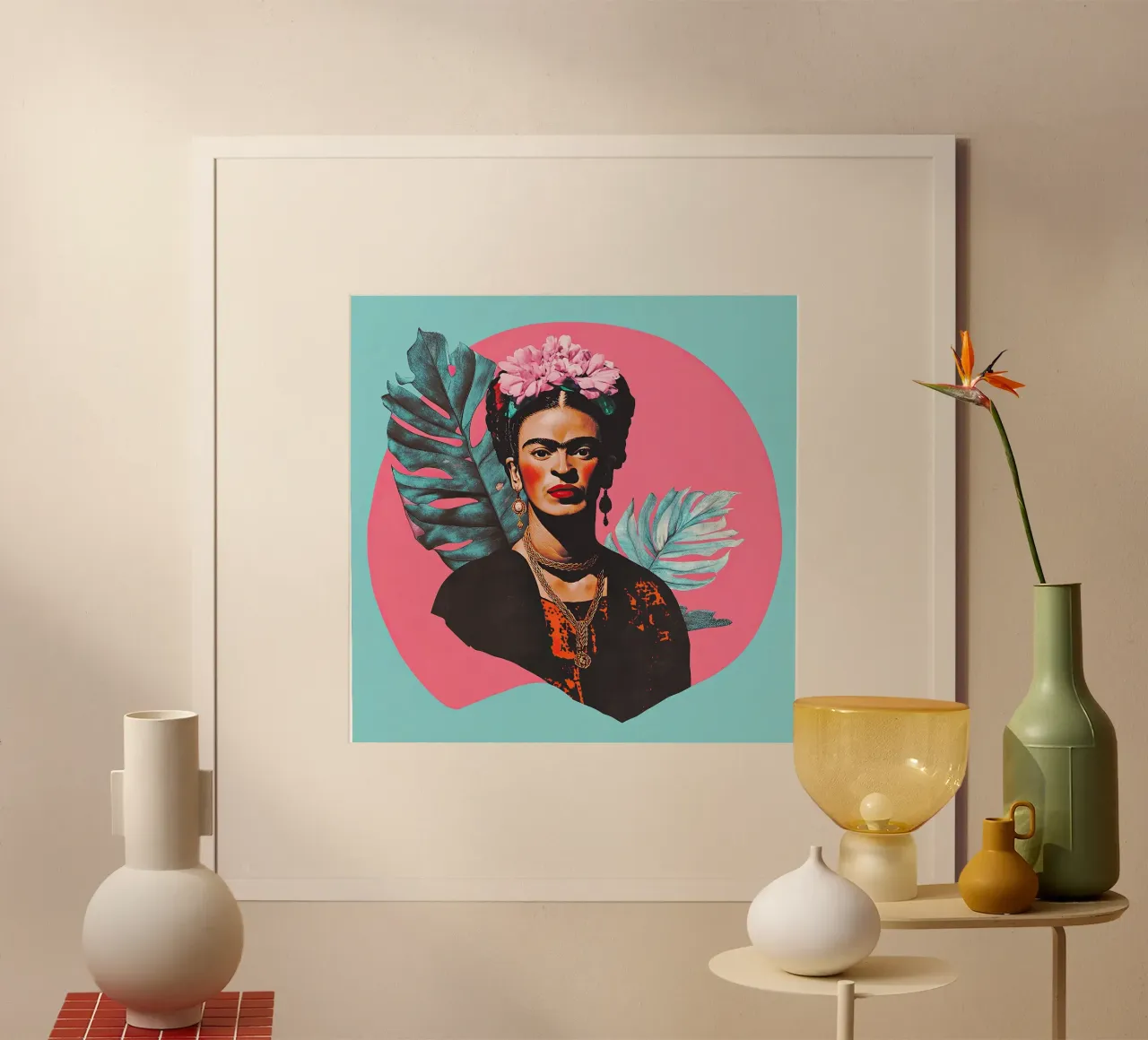 Frida Kahlo - Collegata in pace poster da Fantasias Florales