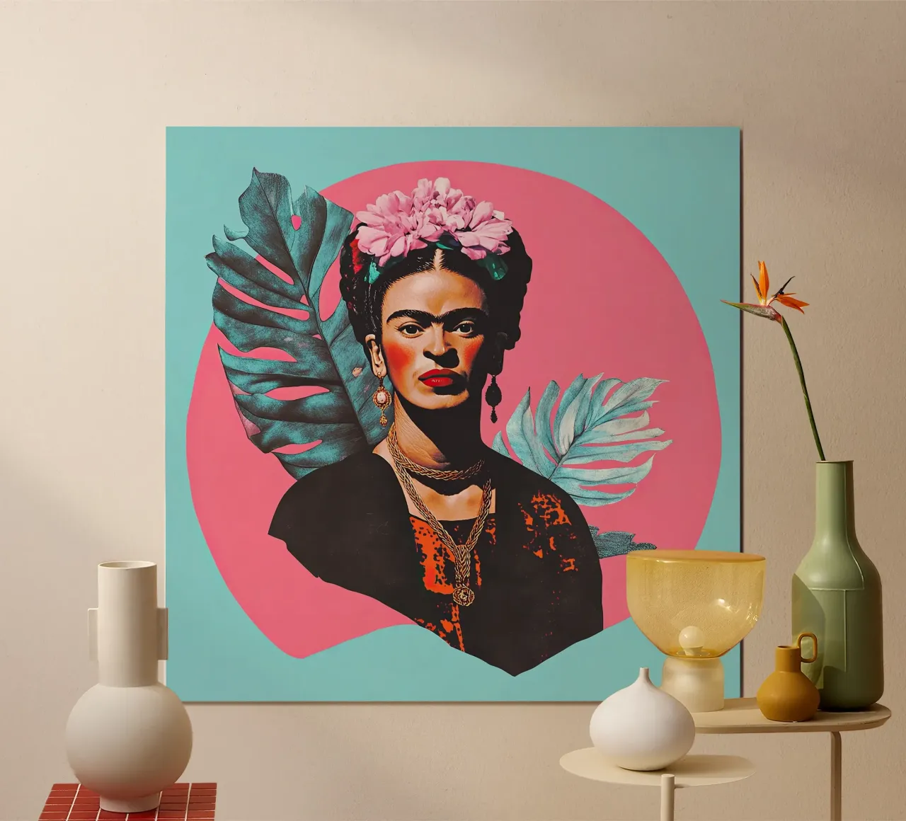 Frida Kahlo - Collegata in pace poster da Fantasias Florales