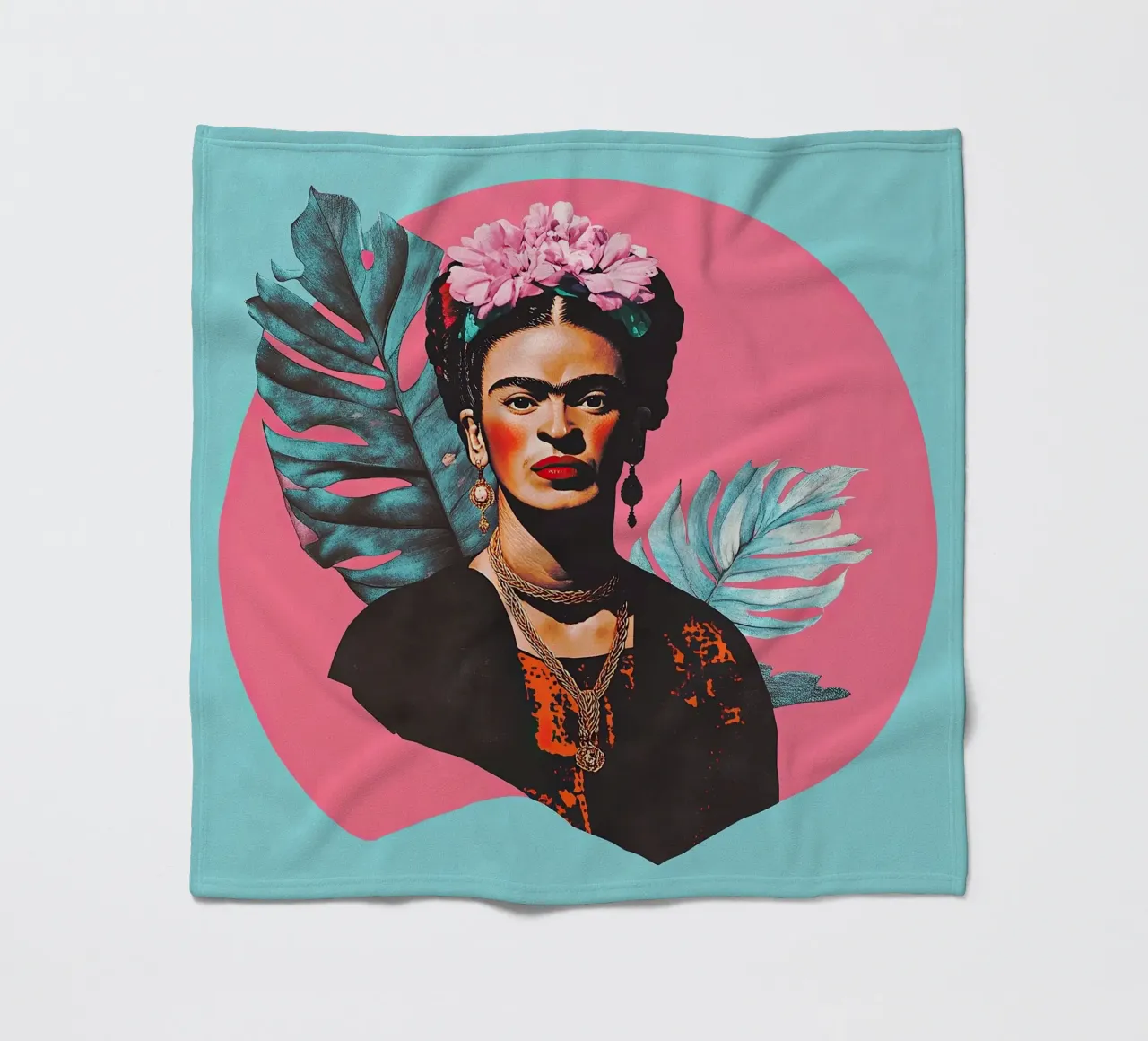Frida Kahlo - Collegata in pace coperta in pile da Fantasias Florales