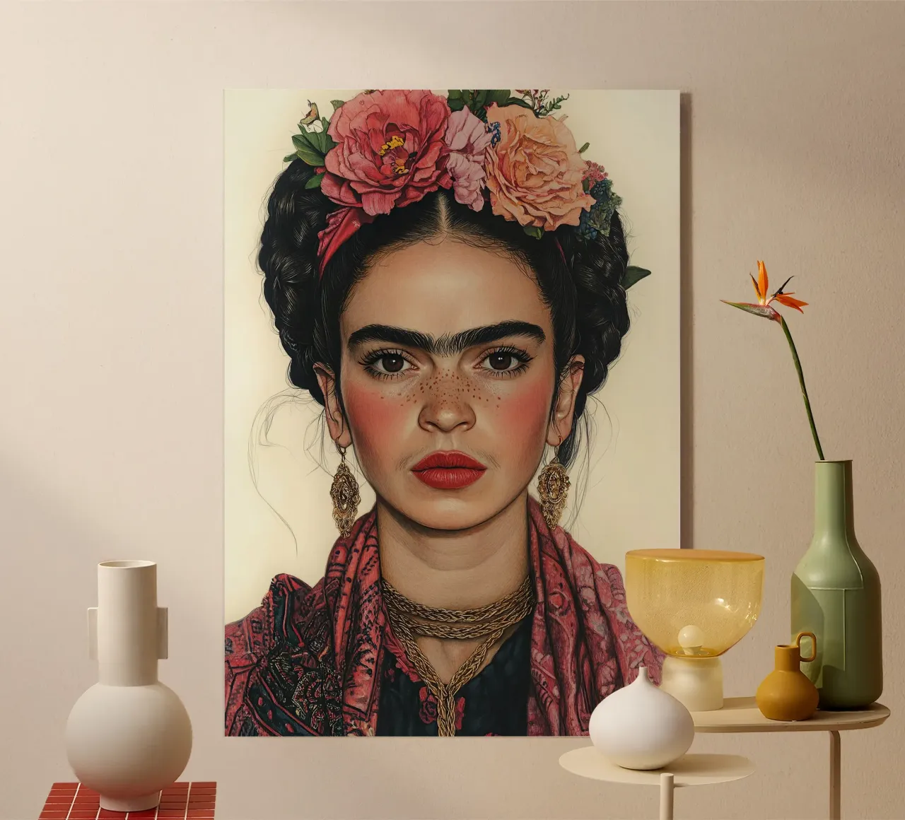 Frida Kahlo - Guidati dall'amore plexiglass da Fantasias Florales