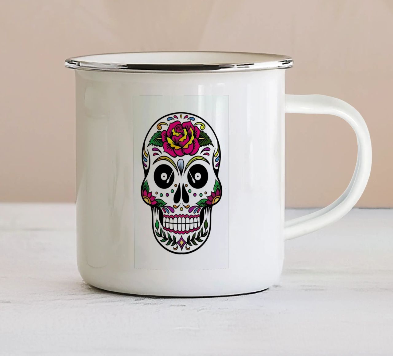 Skull tazza in smalto da a Love Supreme