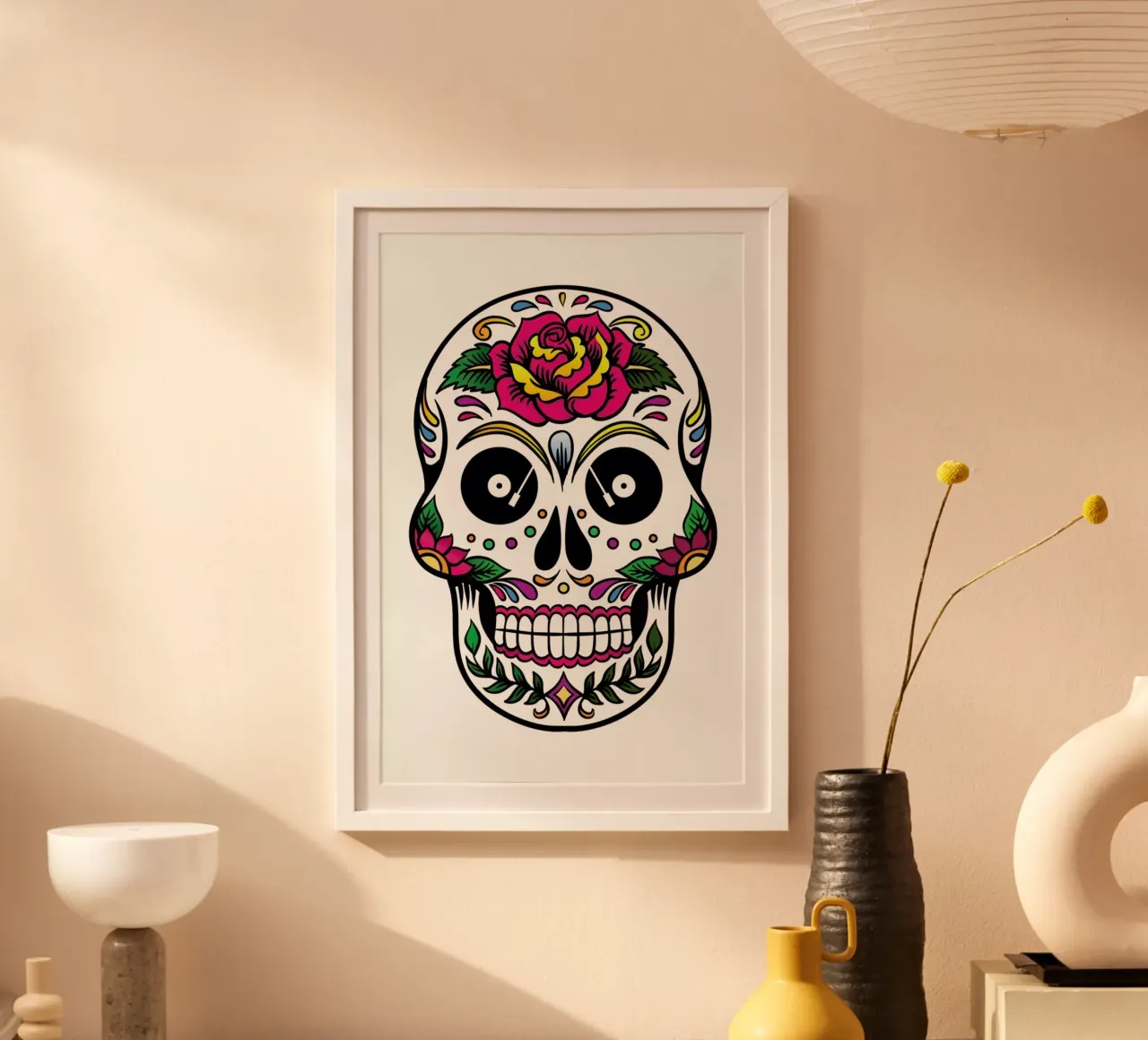 Skull poster con telaio in legno da a Love Supreme
