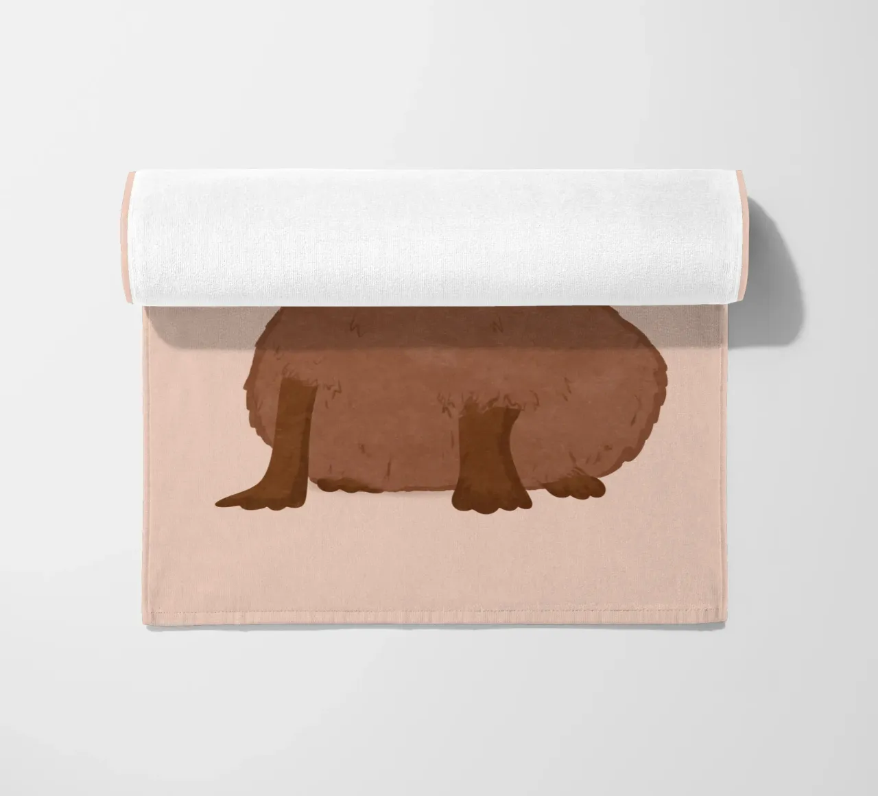 Capibara con fragola telo mare da Illustration Raissa Oltmanns