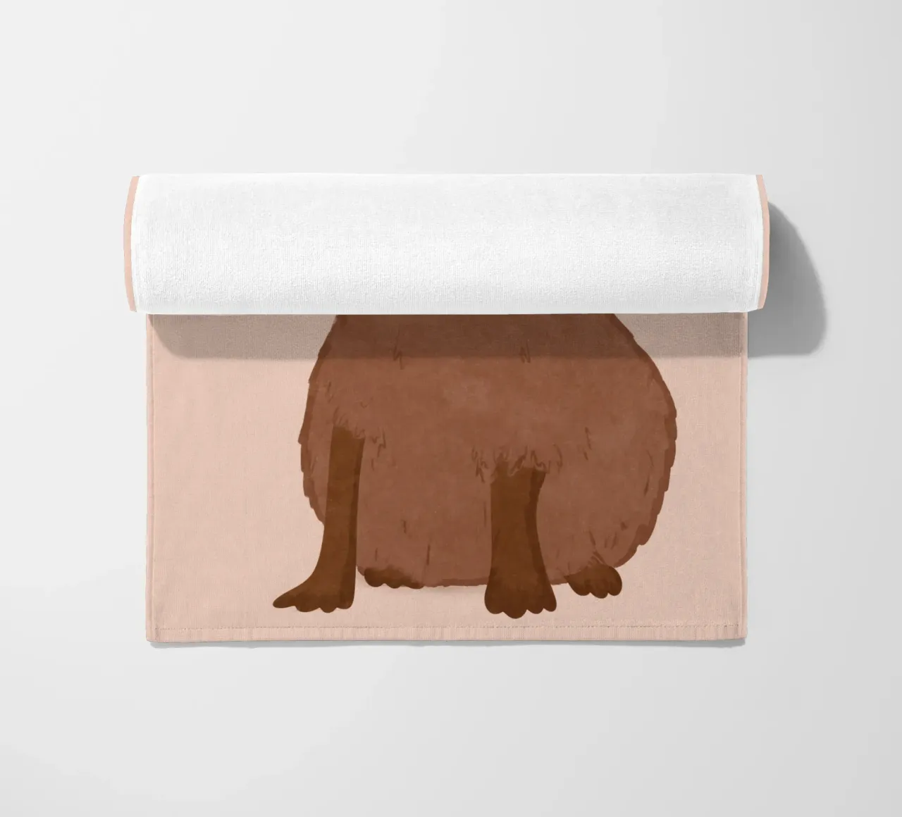 Capibara con fragola telo mare da Illustration Raissa Oltmanns