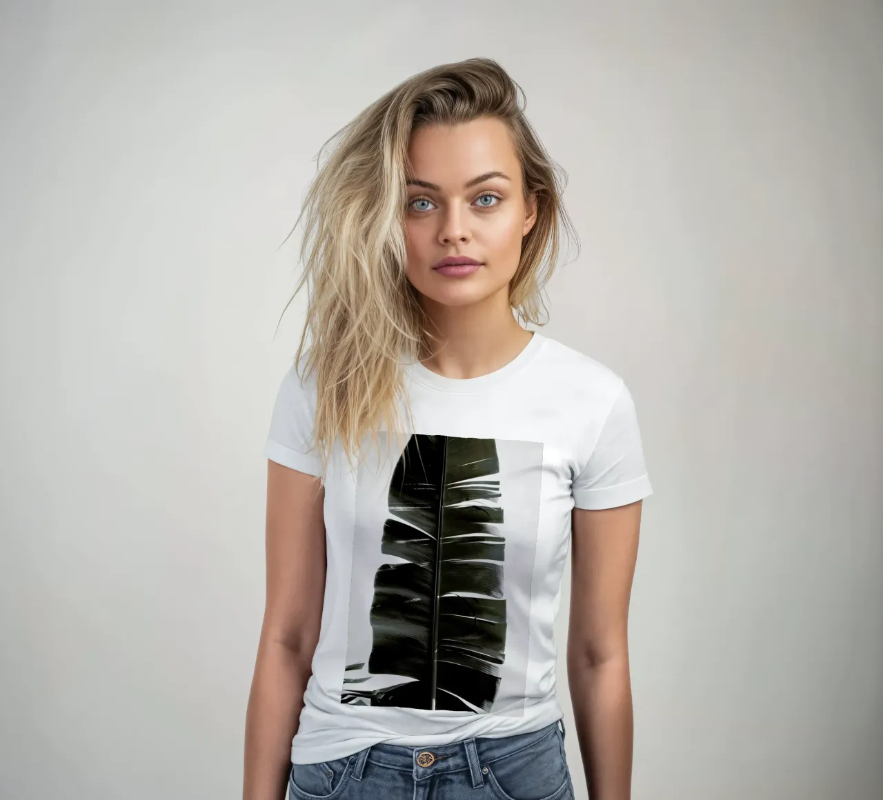 Tropical Jungle Vibes women's fitted t-shirt by Studio Nahili