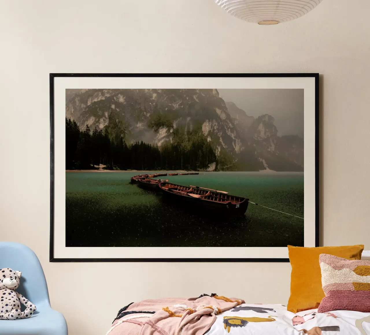 Storm on Braies - Marco Tagliarino poster con telaio in legno da Pictufy